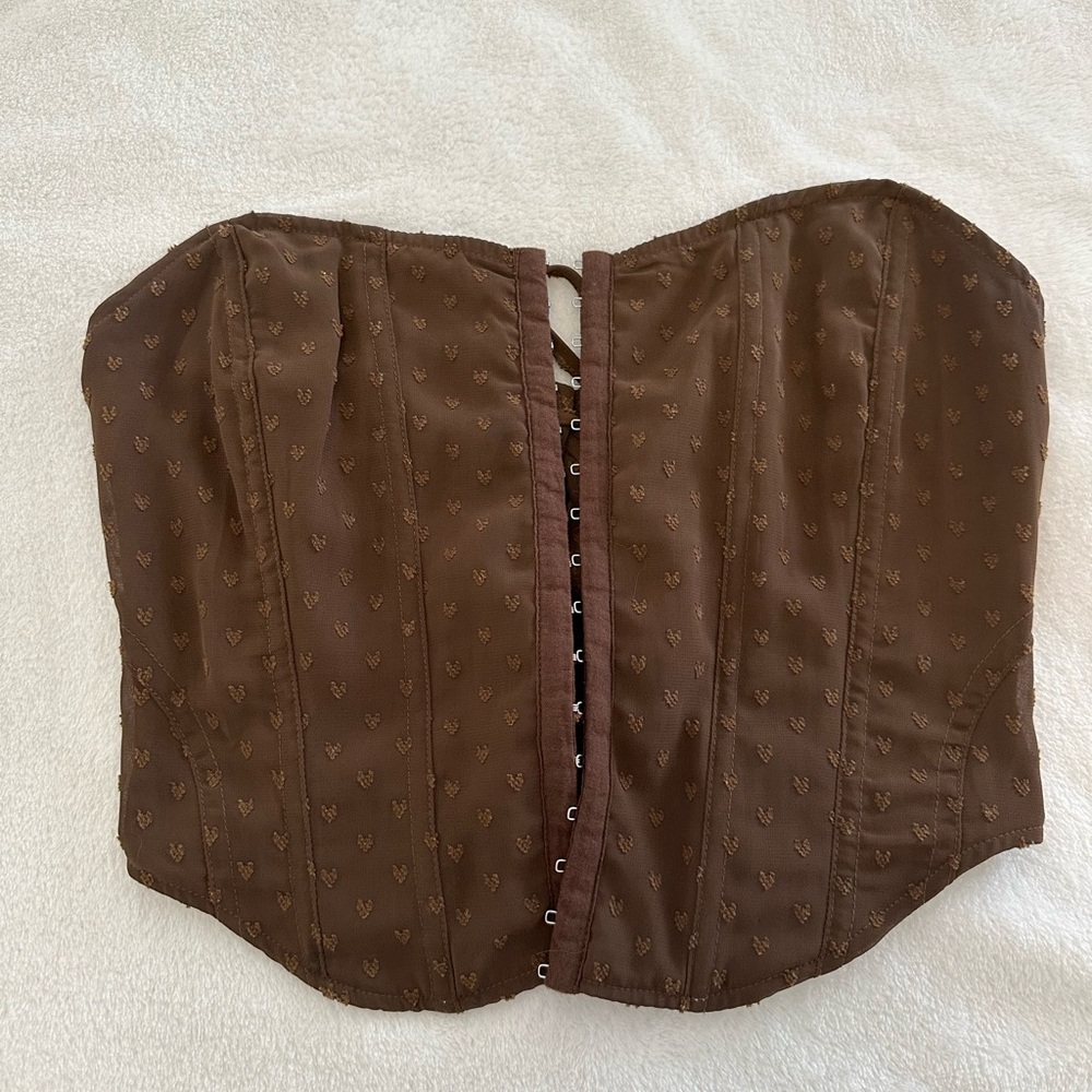 Kendall & Kylie Brown Bandeau Corset